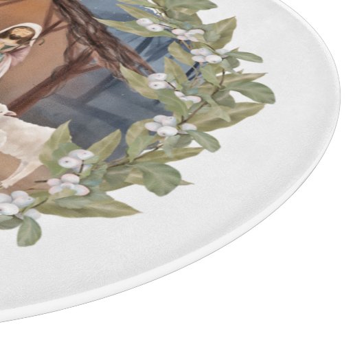 Baby Jesus in der Krippe des Unternehmens Schneidebrett (Ecke)