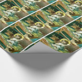Baby Jesus in einer Krippe Geschenkpapier (Ecke)