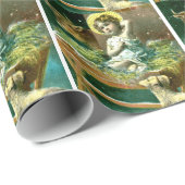 Baby Jesus in einer Krippe Geschenkpapier (Rolleneckpunkt)