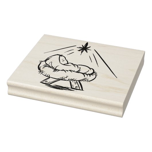 Baby Jesus in einer manger Art Briefmarke Gummistempel (Stempel)
