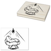 Baby Jesus in einer manger Art Briefmarke Gummistempel (Stempel)