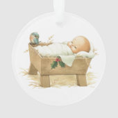 Baby Jesus in manger Acryl-Ornament Ornament (Rückseite)