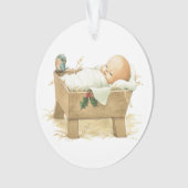 Baby Jesus in manger Acryl-Ornament Ornament (Vorderseite)