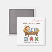 Baby Jesus Jigsaw Puzzle Pattern Game Magnet (Vorderseite/Rückseite)