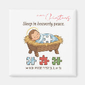 Baby Jesus Jigsaw Puzzle Pattern Game Magnet (Vorne)