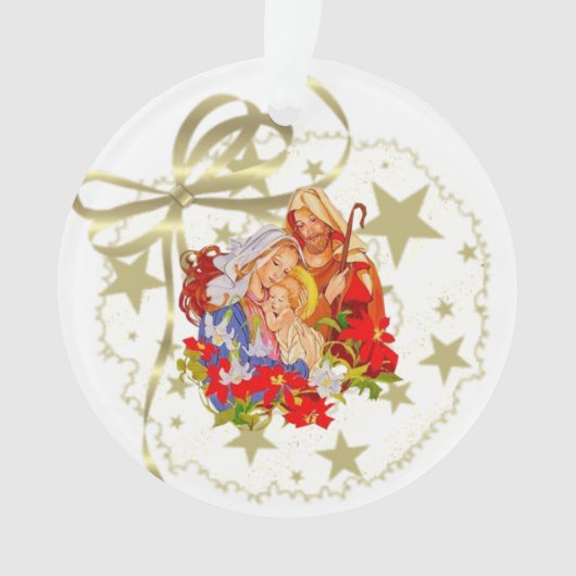 Baby-Jesus-Kreis-Baum-Verzierung Ornament (Vorderseite)