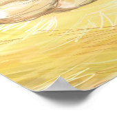 Baby Jesus Krippe mit Lämmern und Esel Poster (Ecke)