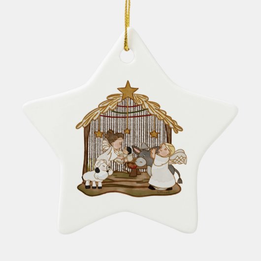 Baby Jesus Krippe Ornament (Vorne)