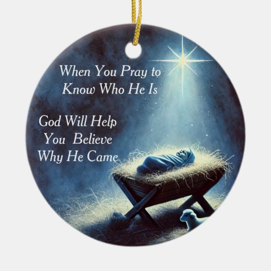 Baby Jesus Krippe Ornament (Vorne)