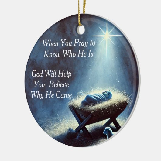 Baby Jesus Krippe Ornament (Links)