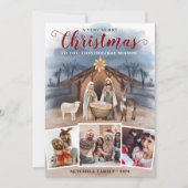 Baby Jesus Krippe Szene Foto Collage Weihnachten (Vorderseite)