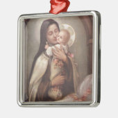 Baby-Jesus-Krippen-Rosen St. Therese Silbernes Ornament (Links)