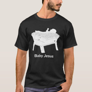 Baby Jesus Live Krippe Spiel Weihnachtsmann T-Shirt