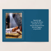 Baby Jesus Malerei Weihnachten Luxus Folienkarte (Innenseite)