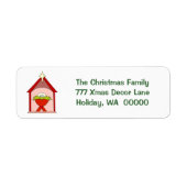 Baby Jesus Manger Christmas Mailing Labels (Vorne)