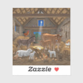 Baby Jesus Manger Heilige Nacht Weihnachtskrippe Aufkleber (Blatt)