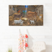 Baby Jesus Manger Heilige Nacht Weihnachtskrippe Banner (Insitu)