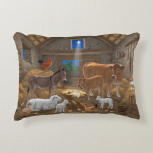 Baby Jesus Manger Heilige Nacht Weihnachtskrippe Dekokissen