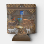 Baby Jesus Manger Heilige Nacht Weihnachtskrippe Dosenkühler (Rückseite)