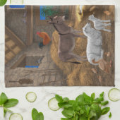 Baby Jesus Manger Heilige Nacht Weihnachtskrippe Geschirrtuch (Gefaltet)