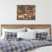 Baby Jesus Manger Heilige Nacht Weihnachtskrippe Leinwanddruck (Insitu (Schlafzimmer))