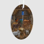 Baby Jesus Manger Heilige Nacht Weihnachtskrippe Ornament (Vorderseite)