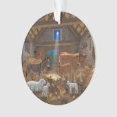 Baby Jesus Manger Heilige Nacht Weihnachtskrippe Ornament (Vorderseite)