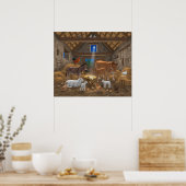 Baby Jesus Manger Heilige Nacht Weihnachtskrippe Poster (Küche)