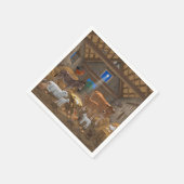 Baby Jesus Manger Heilige Nacht Weihnachtskrippe Serviette (Ecke)