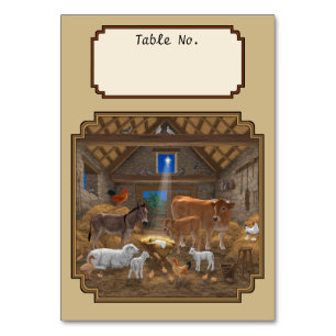 Baby Jesus Manger Heilige Nacht Weihnachtskrippe Tischnummer