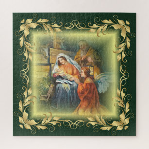 Baby Jesus, Mary & Joseph ~ Die heilige Familie ~ Puzzle
