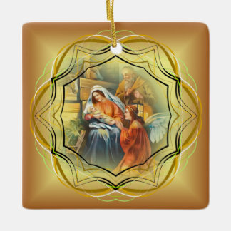 Baby Jesus, Mary & Joseph, The Heilige Familie, An Keramikornament