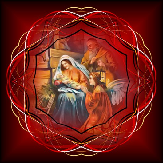 Baby Jesus, Mary & Joseph, The Heilige Familie, An Keramikornament