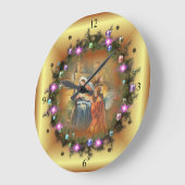 Baby Jesus, Mary & Joseph~The Holy Family~Angel ~  Große Wanduhr (Winkel)