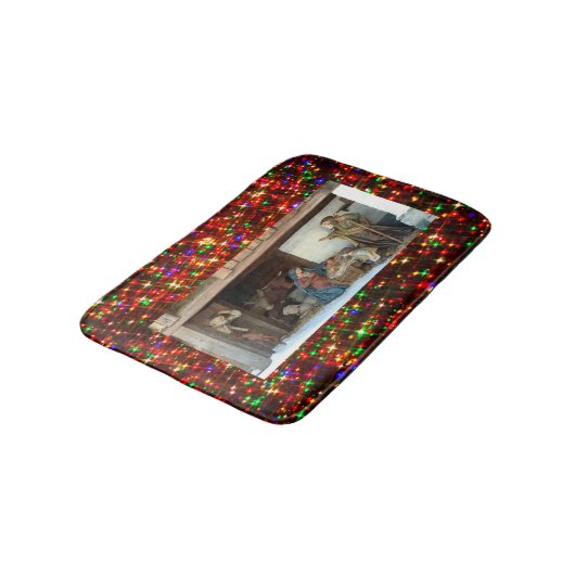 Baby Jesus, Mary und Joseph Nativity Badematte (Schrägansicht)