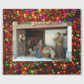Baby Jesus, Mary und Joseph Nativity Geschenkpapier (Flach)
