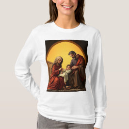 Baby Jesus Mary und Joseph Women's Long Sleeve T-S T-Shirt