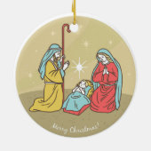 Baby Jesus Nativity Keramik Ornament (Hinten)