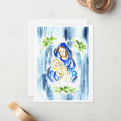 Baby Jesus Note Card Leere in w Umschlag Mitteilungskarte (Vorderseite/Rückseite Beispiel)