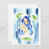 Baby Jesus Note Card Leere in w Umschlag Mitteilungskarte (Vorne/Hinten)