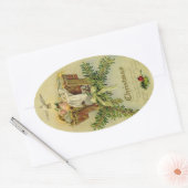 Baby Jesus Ovaler Aufkleber (Umschlag)