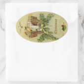 Baby Jesus Ovaler Aufkleber (Tasche)