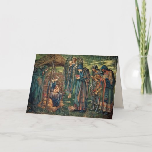 Baby Jesus Pre-Raphaelite Weihnachtskarten Feiertagskarte (Vorderseite)