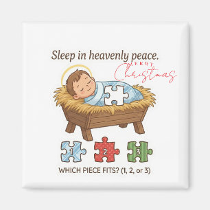 Baby Jesus Puzzle-Pattern-Spiel Magnet