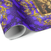 Baby Jesus segne seinen heiligen Namen Geschenkpapier (Rolleneckpunkt)