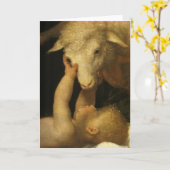 Baby Jesus Touchs Lamb Karte (Gelbe Blume)