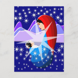 Baby Jesus und Jungfrau Mary in Starlight Postkarte