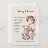 Baby Jesus und Lamm Weihnachten Einladung (Rückseite)