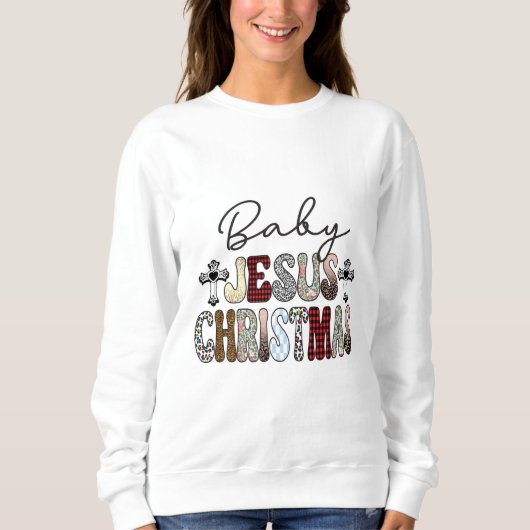Baby Jesus Weihnachten Sweatshirt (Vorderseite)
