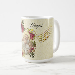 Baby Jesus Weihnachtsflorales Musik Kaffeetasse